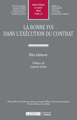 La bonne foi dans l'exécution du contrat