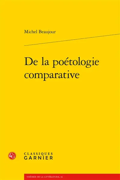 De la poétologie comparative