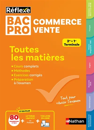 Bac pro commerce, vente, 2de, 1re, terminale : toutes les matières