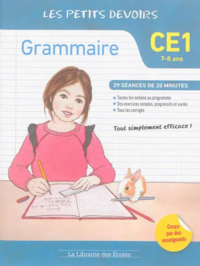 Grammaire CE1, 7-8 ans : 29 séances de 20 minutes
