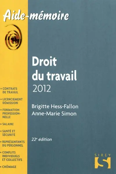 Droit du travail : 2012