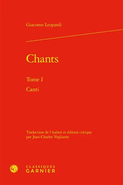 Chants. Vol. 1. Canti. Vol. 1