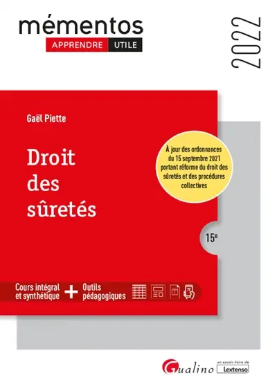 Droit des sûretés : 2022