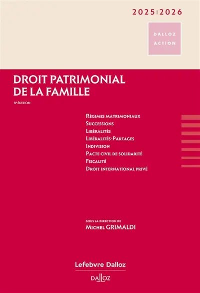 Droit patrimonial de la famille : 2025-2026
