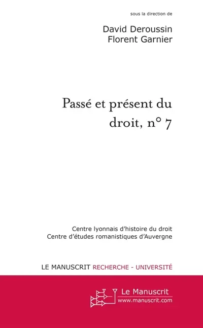 Passé et présent du droit, n°7