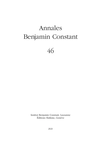 Annales Benjamin Constant, n° 46