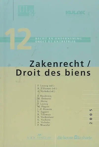 Droit des biens. Zakenrecht