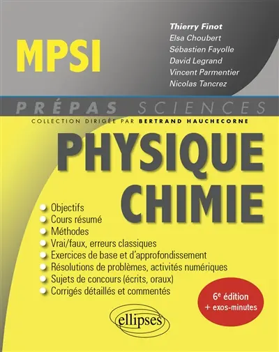 Physique chimie MPSI