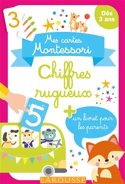 Chiffres rugueux : mes cartes Montessori : dès 3 ans