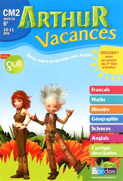 Arthur vacances CM2 vers la 6e, 10-11 ans