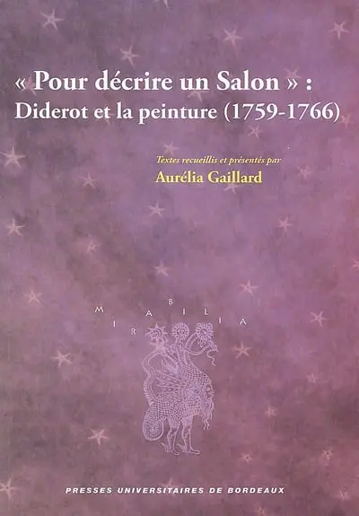 Pour décrire un Salon : Diderot et la peinture (1759-1766)