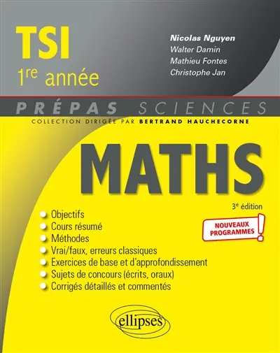 Maths TSI, 1re année : nouveaux programmes