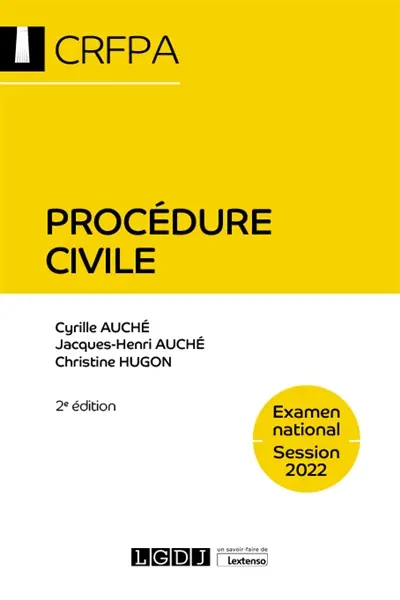 Procédure civile : examen national, session 2022