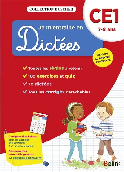 Je m'entraîne en dictées, CE1 7-8 ans : conforme au nouveau programme