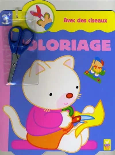 Coloriage : avec des ciseaux