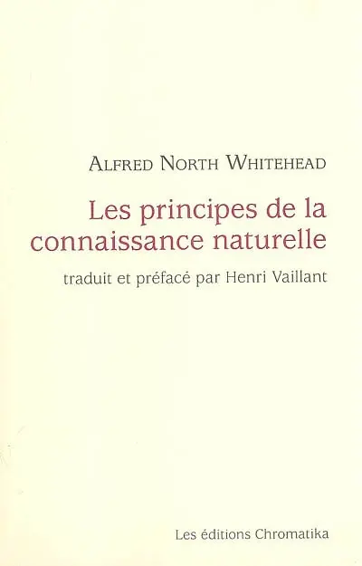 Une enquête sur les principes de la connaissance naturelle