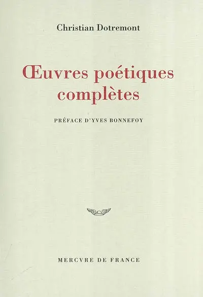 Oeuvres poétiques complètes