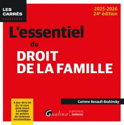 L'essentiel du droit de la famille : 2025-2026