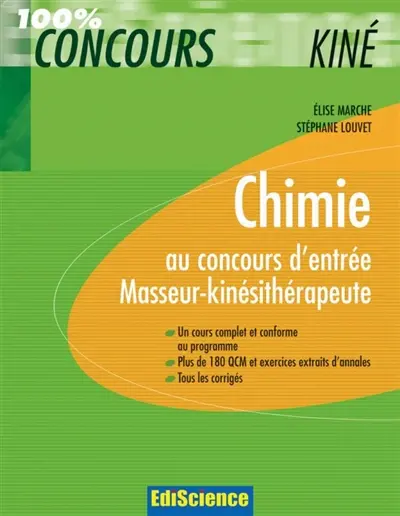Chimie au concours d'entrée masseur-kinésithérapeute