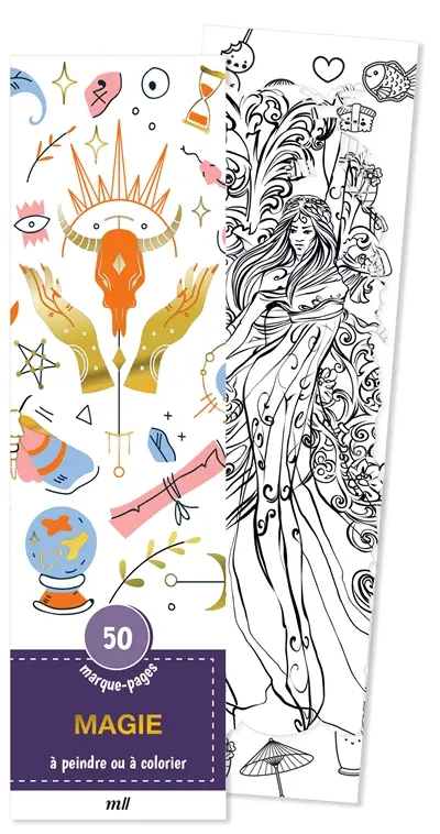 Magie : marque-pages à peindre ou à colorier