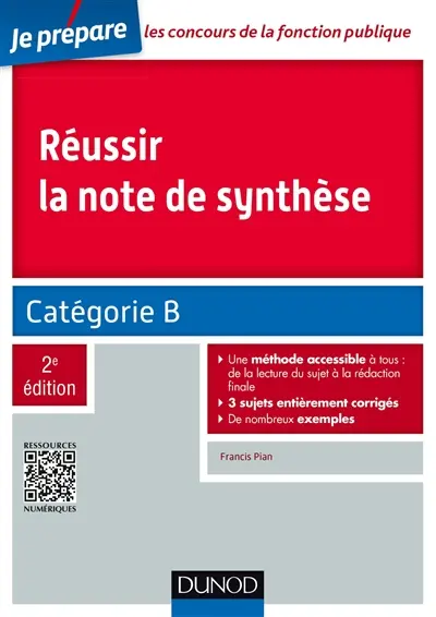 Réussir la note de synthèse : catégorie B