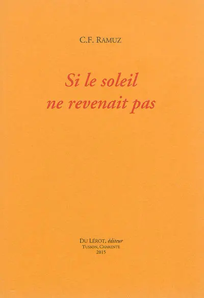 Si le soleil ne revenait pas