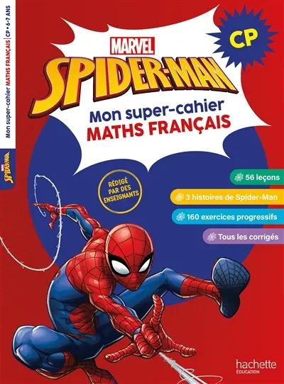 Spider-Man : mon super-cahier maths français, CP