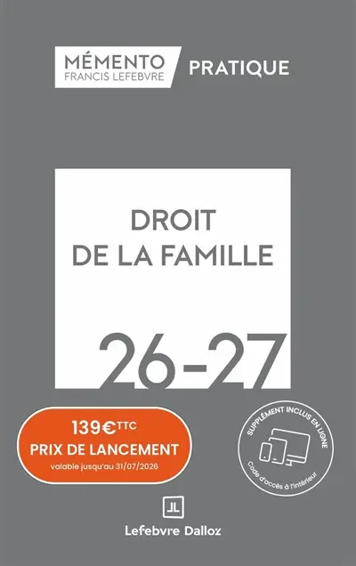 Droit de la famille 2026-2027