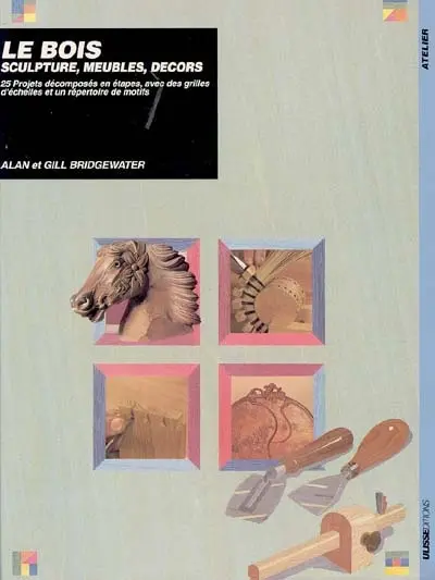 Le bois : sculpture, meubles, décors : 25 projets décomposés en étapes, avec des grilles d"échelle et un répertoire de motifs