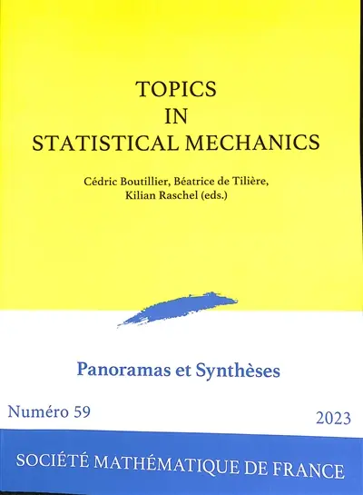 Topics in statistical mechanics