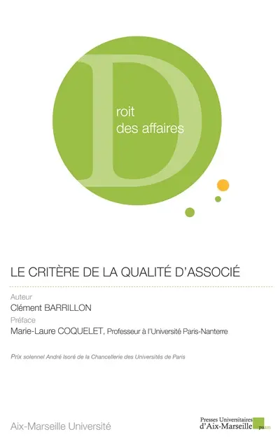 Le critère de la qualité d'associé
