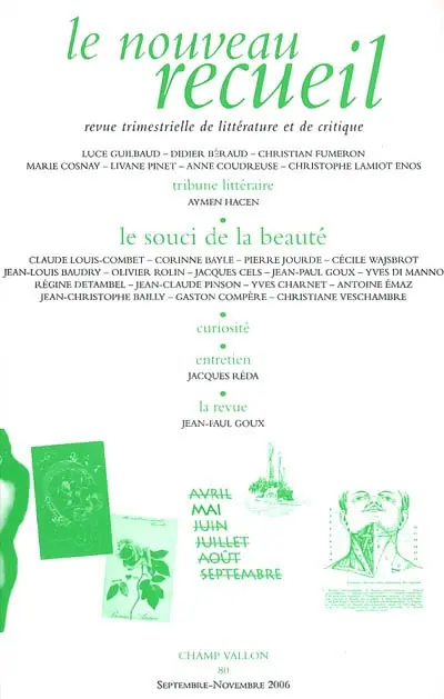 Nouveau recueil (Le), n° 80. Le souci de la beauté