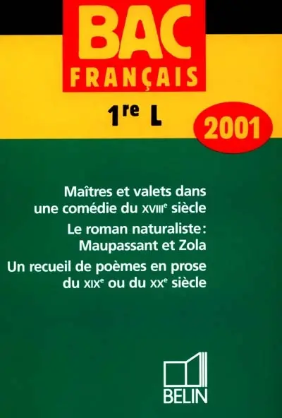 Bac français, 1re L : 2001