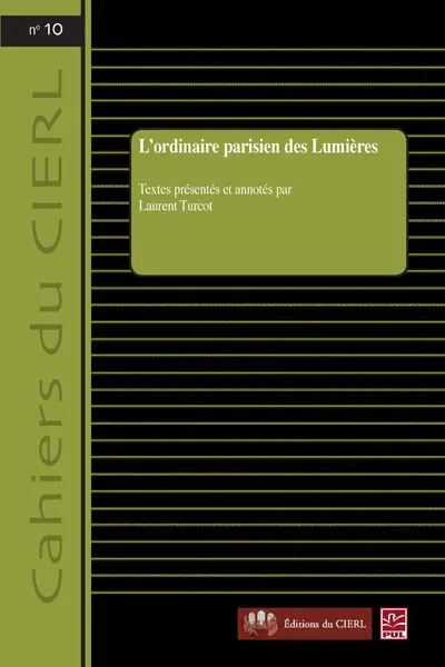 L'ordinaire parisien des Lumières