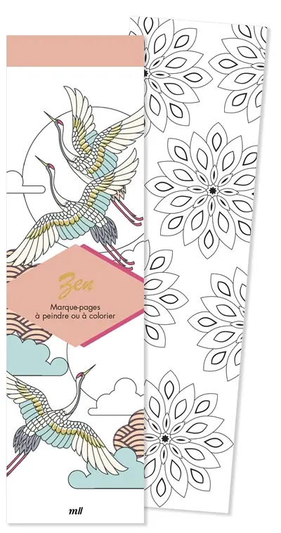 Zen : marque-pages à peindre ou à colorier