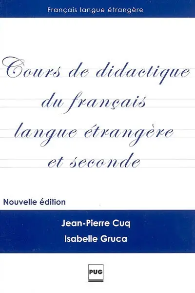 Cours de didactique du français langue étrangère et seconde