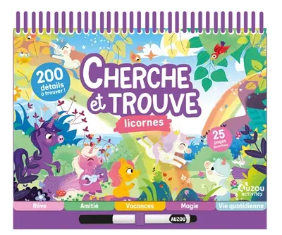 Cherche et trouve licornes : 200 détails à trouver !