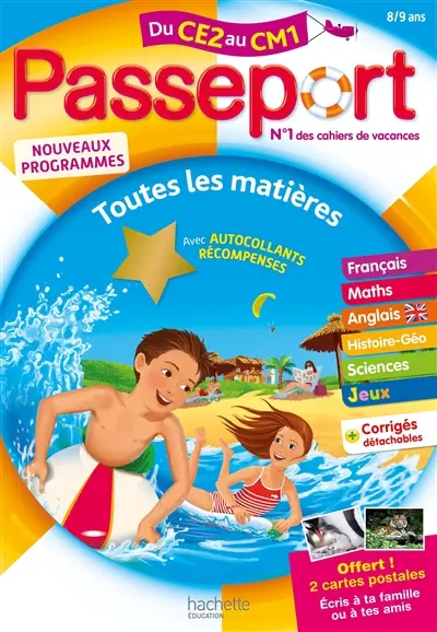 Passeport du CE2 au CM1, 8-9 ans : toutes les matières : nouveaux programmes