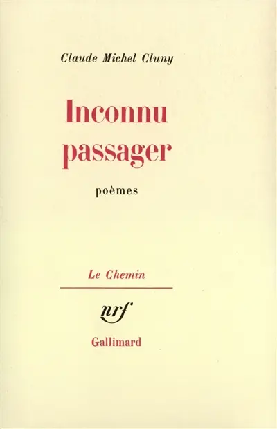 Inconnu passager. Antonio Brocardo à Giorgione : poèmes, 1965-1977