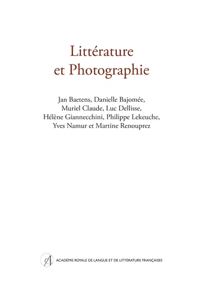 Littérature et photographie