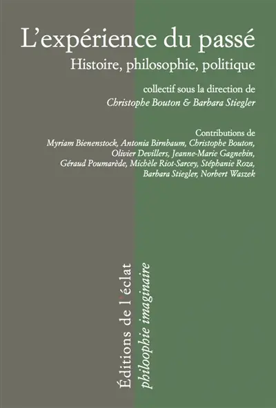 L'expérience du passé : histoire, philosophie, politique