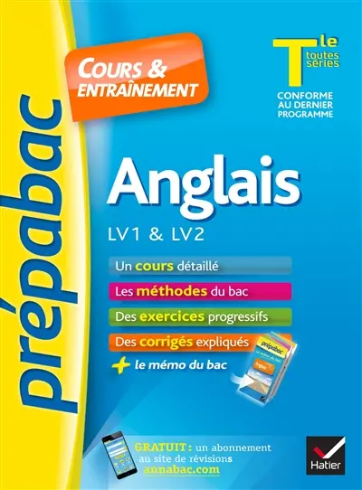 Anglais LV1 & LV2 terminale toutes séries : cours & entraînement