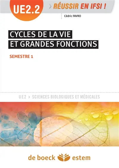 UE 2.2, cycles de la vie et grandes fonctions : semestre 1