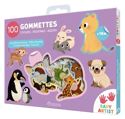 100 gommettes : Les bébés animaux