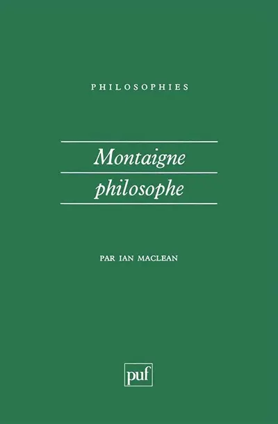 Montaigne philosophe