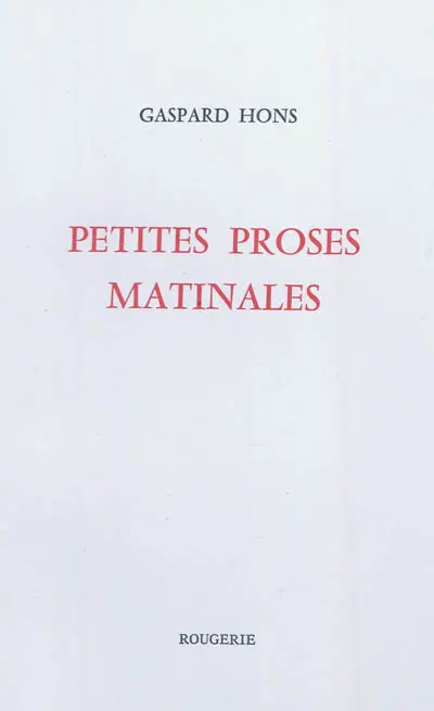 Petites proses matinales