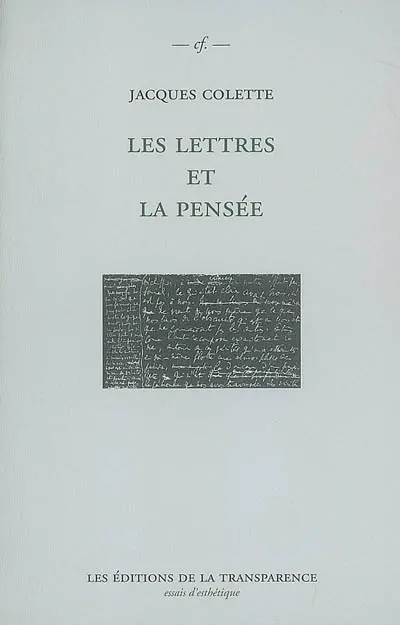 Les lettres et la pensée