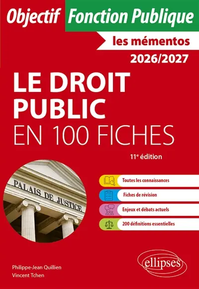 Le droit public en 100 fiches : 2026-2027