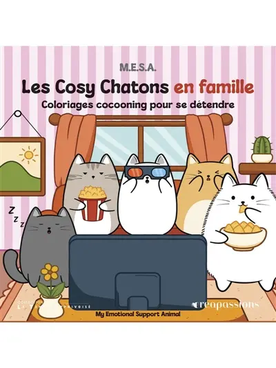 Les Cosy chatons en famille : Coloriages cocooning pour se détendre