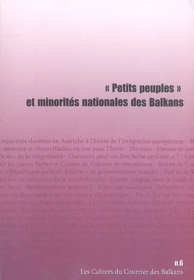 Petits peuples et minorités nationales des Balkans